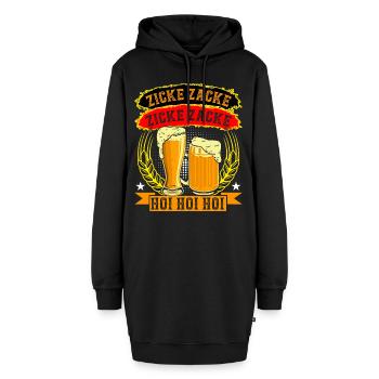 Zacke Zacke Hoi Hoi Hoi - Hoodie-Kleid - Schwarz - Vorne - AI Model Female 172 light (172cm)