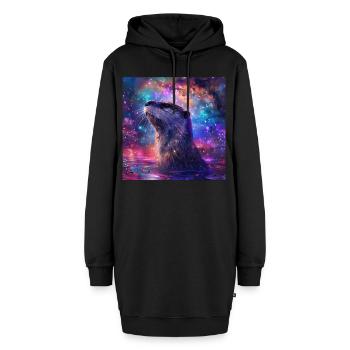 Otter - Hoodie-Kleid - Schwarz - Vorne - AI Model Female 172 light (172cm)