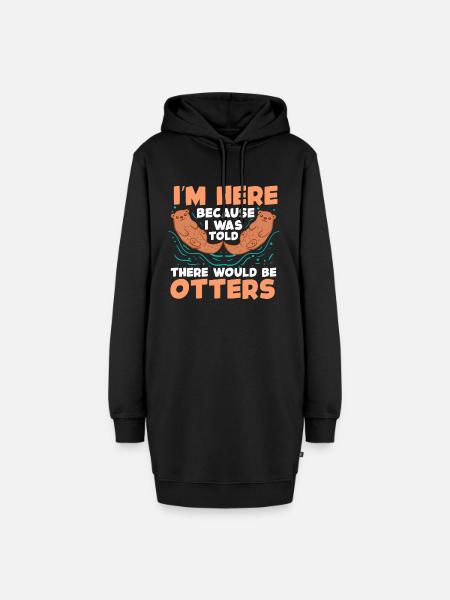 Otter - Hoodie-Kleid - Schwarz