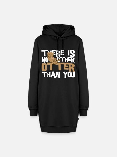 Otter - Hoodie-Kleid - Schwarz