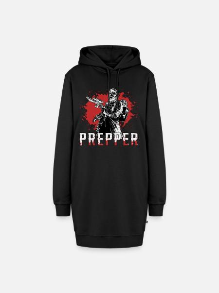 Prepper Survival Apocalypse Überleben Geschenkidee - Hoodie-Kleid - Schwarz