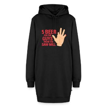 Carpenters love that joke of the 5 beer for the - Hoodie-Kleid - Schwarz - Vorne - AI Model Female 172 light (172cm)