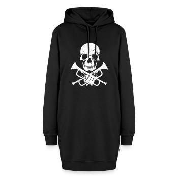Trumped players perfect gift, cool Skull and - Hoodie-Kleid - Schwarz - Vorne - AI Model Female 172 light (172cm)