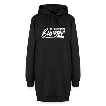 Funny foodie design gift that reads "May contain - Hoodie-Kleid - Schwarz - Vorne - AI Model Female 172 light (172cm)