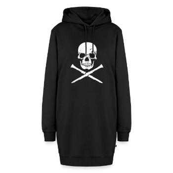 Clarinet players perfect gift, cool Skull and - Hoodie-Kleid - Schwarz - Vorne - AI Model Female 172 light (172cm)