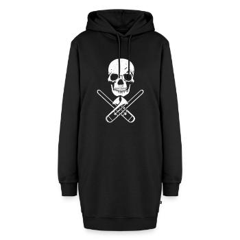 trombone players perfect gift, cool Skull and - Hoodie-Kleid - Schwarz - Vorne - AI Model Female 172 light (172cm)