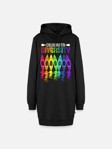 Kajak - Hoodie-Kleid - Schwarz