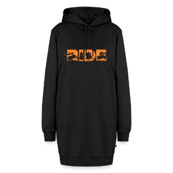 I Ride My Snowmobile. - Hoodie-Kleid - Schwarz - Vorne - AI Model Female 172 light (172cm)