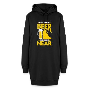 Marriage is near, buy me a beer bachelor or - Hoodie-Kleid - Schwarz - Vorne - AI Model Female 172 light (172cm)