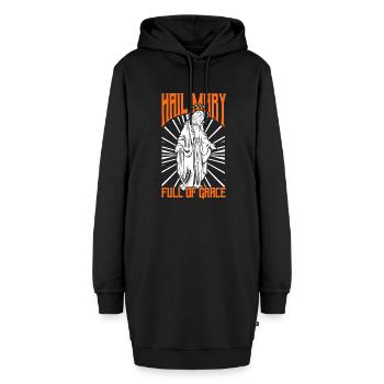 Virgin Mary Full - Of Grace - Hoodie-Kleid - Schwarz - Vorne - AI Model Female 172 light (172cm)