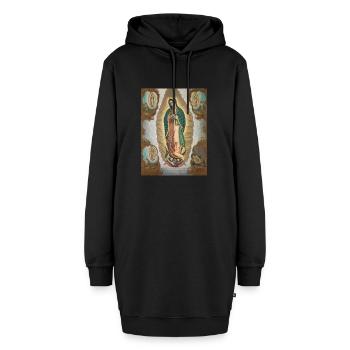 The Apparitions Of Our Lady of Guadalupe - Hoodie-Kleid - Schwarz - Vorne - AI Model Female 172 light (172cm)