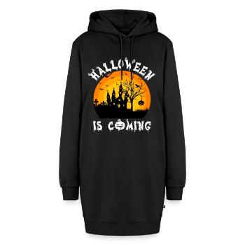 Halloween Halloween Halloween Halloween Halloween - Hoodie-Kleid - Schwarz - Vorne - AI Model Female 172 light (172cm)