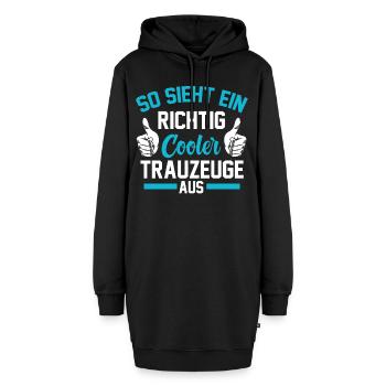 Cooler Trauzeuge - Hoodie-Kleid - Schwarz - Vorne - AI Model Female 172 light (172cm)