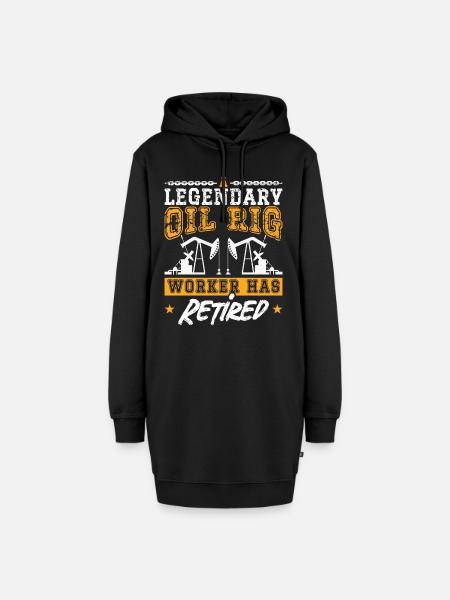 Ölfeldarbeiter Legendärer Bohrinselarbeiter - Hoodie-Kleid - Schwarz