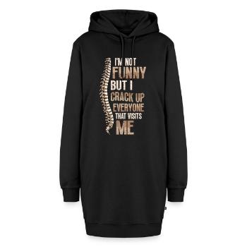 Ich Bin Nicht Witzig - Hoodie-Kleid - Schwarz - Vorne - AI Model Female 172 light (172cm)