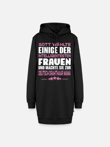 Deutsch Drahthaar - Deutsch Drahthaar Hund - Hoodie-Kleid - Schwarz