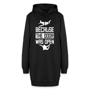 Fallschirmspringen Geschenkidee - Hoodie-Kleid - Schwarz - Vorne - AI Model Female 172 light (172cm)