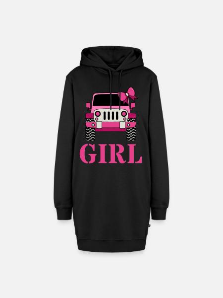 Off Road Girl - Hoodie-Kleid - Schwarz