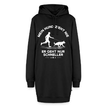 Hund Hunde Sprüche Hundesport Hundehalter Geschenk - Hoodie-Kleid - Schwarz - Vorne - AI Model Female 172 light (172cm)