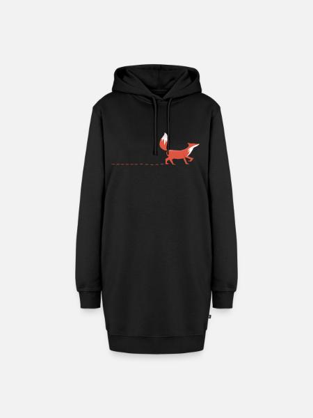Fuchs Waldtiere Umweltschutz Natur Geschenkidee - Hoodie-Kleid - Schwarz