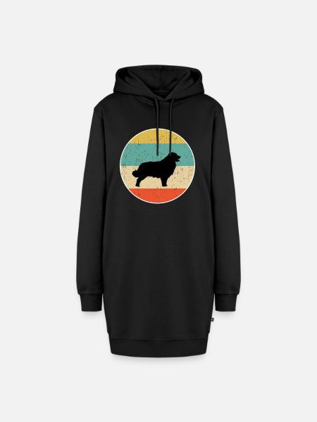 Leonberger Hundegeschenkentwurf - Hoodie-Kleid - Schwarz