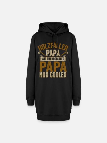 Holzfäller Papa Wie ein Normaler Papa Nur Cooler - Hoodie-Kleid - Schwarz