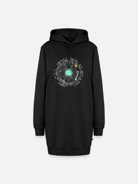 nerd CPU core computer code pc platine raumschiff - Hoodie-Kleid - Schwarz