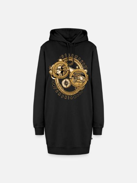 Steampunk Kürbis - Hoodie-Kleid - Schwarz