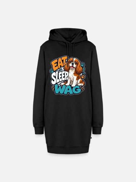 Kavallerier King Charles Spaniel - Hoodie-Kleid - Schwarz