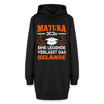 Eine Legende verlässt das Gelände - Hoodie-Kleid - Schwarz - Vorne - AI Model Female 172 light (172cm)