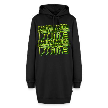 Positiv - Hoodie-Kleid - Schwarz - Vorne - AI Model Female 172 light (172cm)