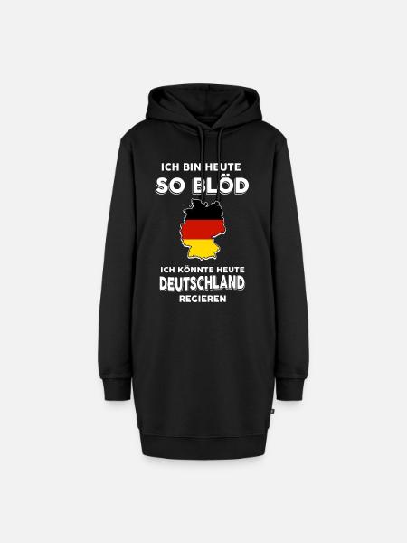 Deutsche Regierung Deutschland Politik Geschenk - Hoodie-Kleid - Schwarz