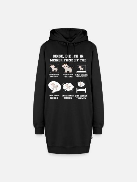 Ziege Ziegen Ziegenbock Geschenk - Hoodie-Kleid - Schwarz