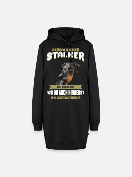 Dobermann Tshirt - Dobermann Hund Shirt - Hoodie-Kleid - Schwarz