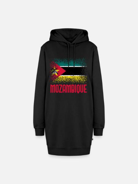 Mosambik - Hoodie-Kleid - Schwarz