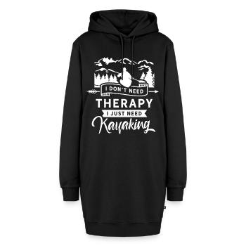 Kayak Kajakfahrer Kayaking Kajak Kajakfahren - Hoodie-Kleid - Schwarz - Vorne - AI Model Female 172 light (172cm)