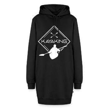 Kayak Kajakfahrer Kajakfahren Kajak Kayaking - Hoodie-Kleid - Schwarz - Vorne - AI Model Female 172 light (172cm)