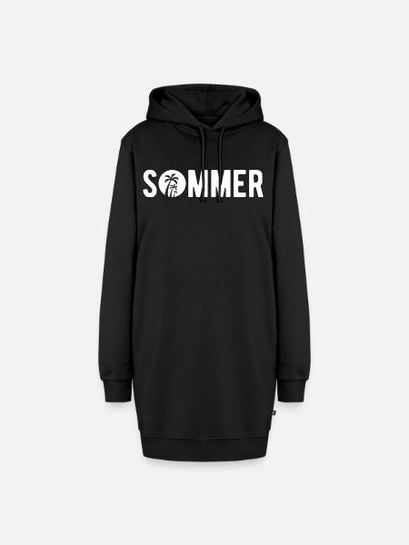 Endlich Sommer - Hoodie-Kleid - Schwarz