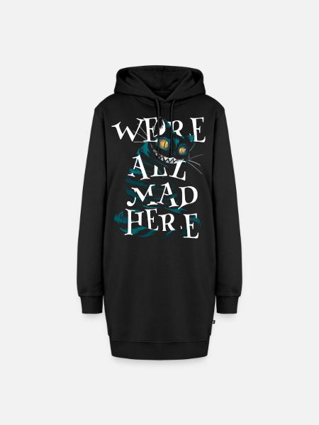 Cheshire Cat Logo - Hoodie-Kleid - Schwarz