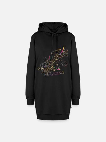 Bassklarinette Geschenkidee - Hoodie-Kleid - Schwarz
