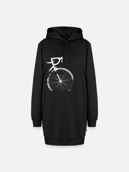 Road Bike Grunge - Hoodie-Kleid - Schwarz