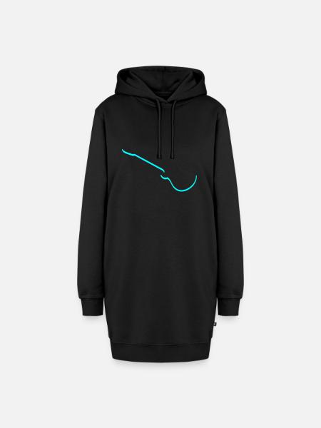 E Gitarre - Hoodie-Kleid - Schwarz