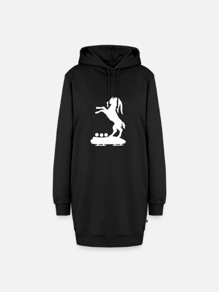 Bock auf Bob - Hoodie-Kleid - Schwarz