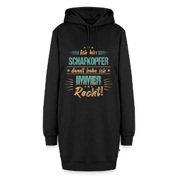 Schafkopfen Schafkopf Kartenspiel Spruch - Hoodie-Kleid - Schwarz - Vorne - AI Model Female 172 light (172cm)