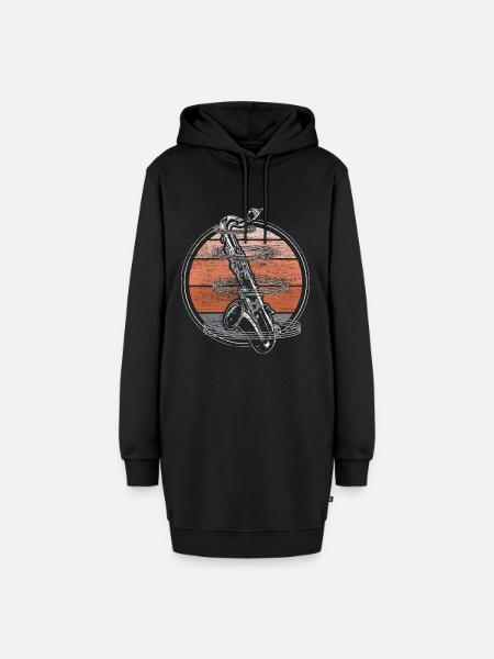 Saxophon Instrument Band Geschenk - Hoodie-Kleid - Schwarz
