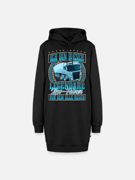 LKW Fahrer - Hoodie-Kleid - Schwarz