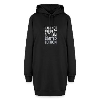 Ich bin einzigartig - Hoodie-Kleid - Schwarz - Vorne - AI Model Female 172 light (172cm)