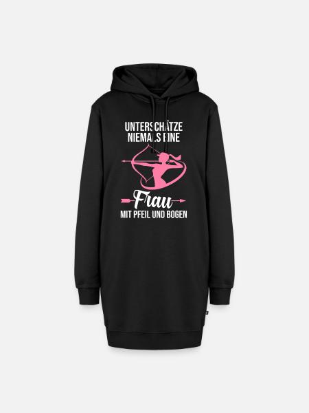 Bogen Sport Bogenschießen Bogen Geschenk - Hoodie-Kleid - Schwarz