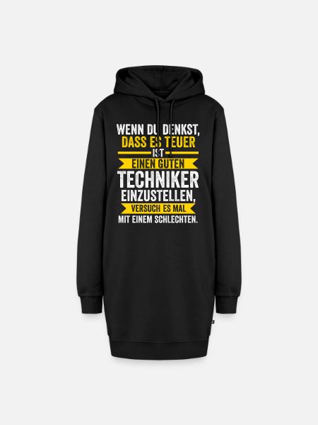 Techniker Beruf Beruf Geschenk - Hoodie-Kleid - Schwarz