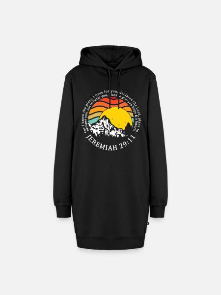 Christliche Geschenk Hoffnung - Hoodie-Kleid - Schwarz